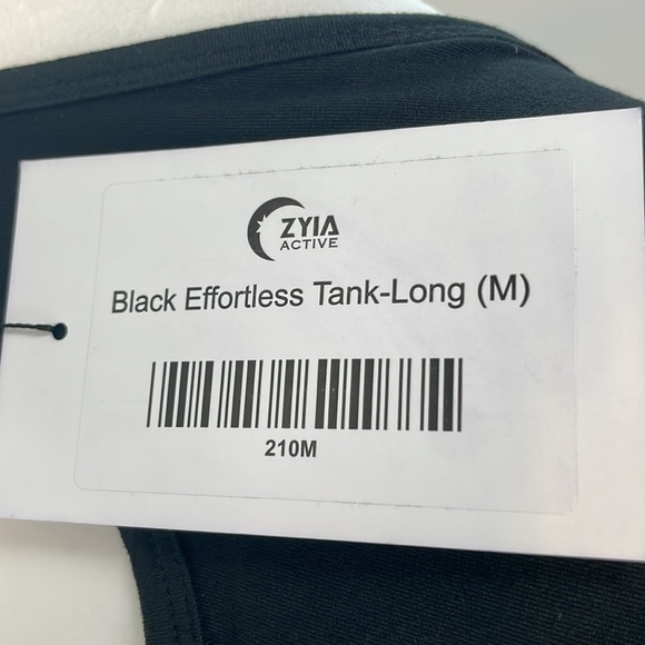 Zyia Black Effortless Tank Long. Size Medium. NWT. - Picture 5 of 14
